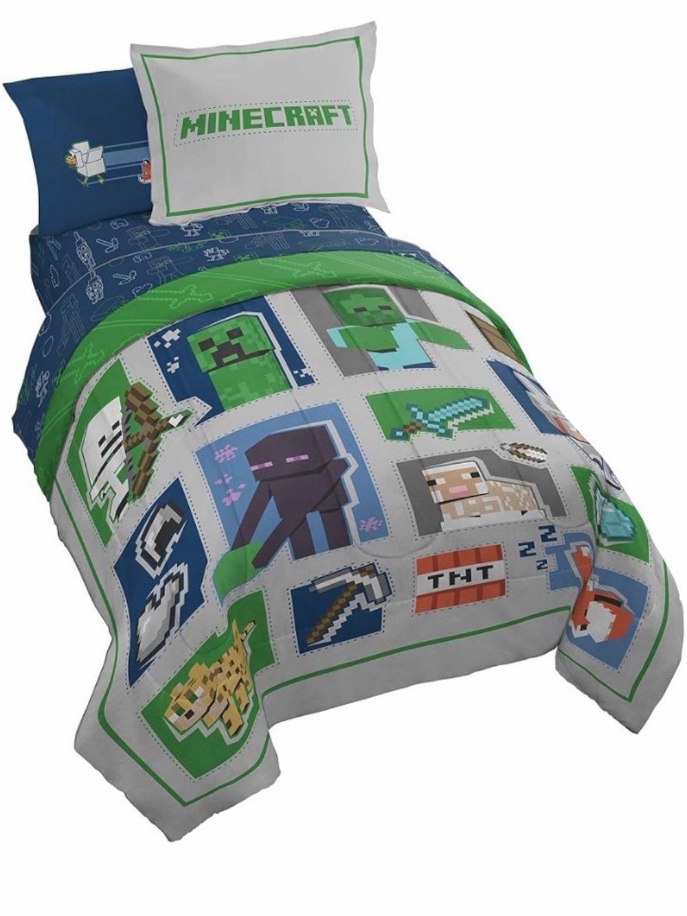 Minecraft five piece twin bed set - Jayco